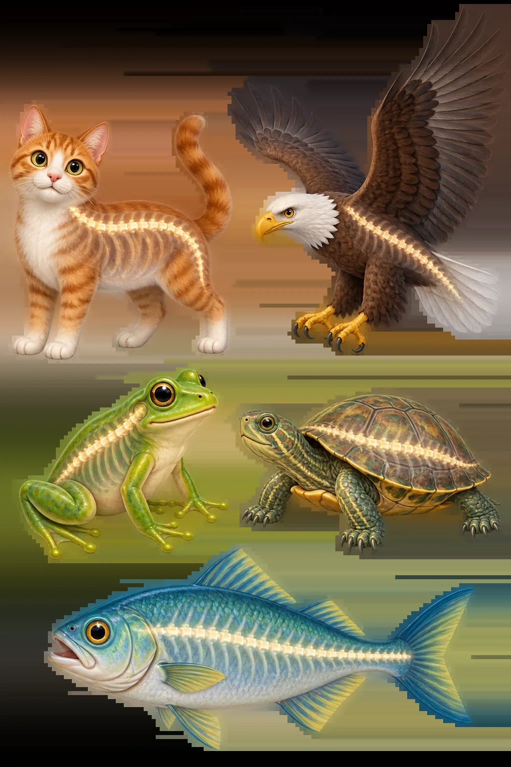 Different groups of animals